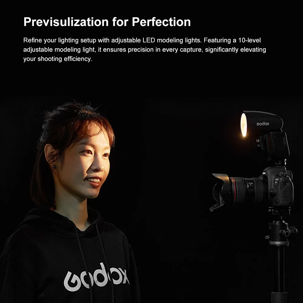 Godox V1 Pro для Canon Nikon Sony Fuji Olympus TTL HSS 1/8000s Li-Ion круглая головка вспышка камеры 2 4G