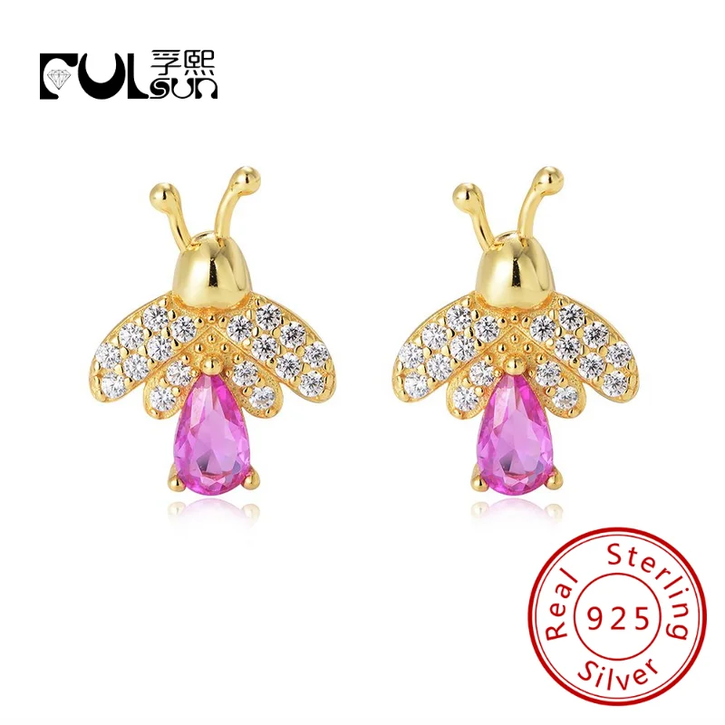 

Серьги-гвоздики Fulsun из серебра 925 пробы с фианитами, уникальный дизайн