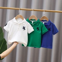 summer baby boys t shirt short sleeve polo shirts for boy children solid color tee baby top boy clothes korea