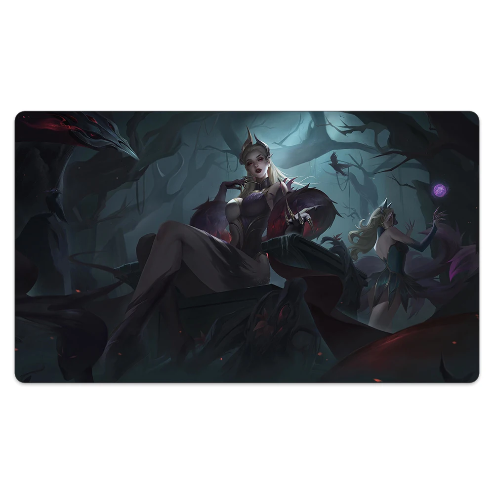 

Игровой коврик Spider Queen, мягкая ткань из натурального каучука и сумка для переноски с кулиской, подходит для торговых карт