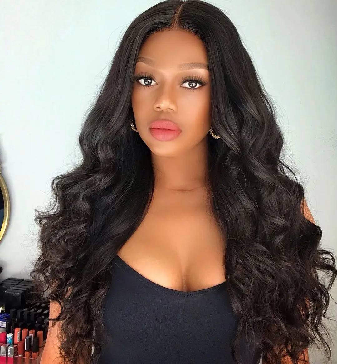 Lace Front Wig Body Wave HD Transparent Lace 13X6 Lace Frontal Wig 30 Inch Preplucked Brazilian Human Hair Wigs For Black Women