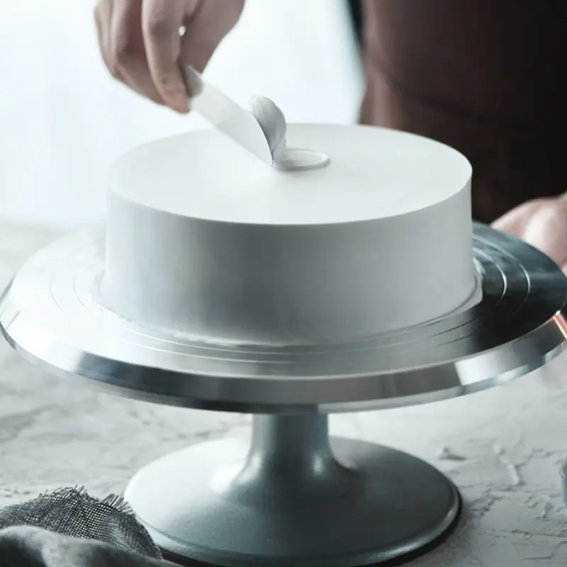 

9-12 Inch High-End Cake Turntable Commercial Aluminum Alloy Rotating Baking Stand Decorating Mounted Cream Cake Table