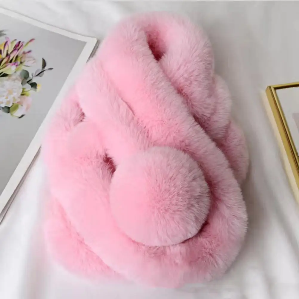 

Классический зимний шарф, подарок, уютный широкий утолщенный меховой шарф из искусственного меха, пушистый шарф, приятный на ощупь шарф