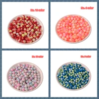 abs pearl matte gradient 3 12mm round non porous multicolored mermaid beads diy accessories clothing