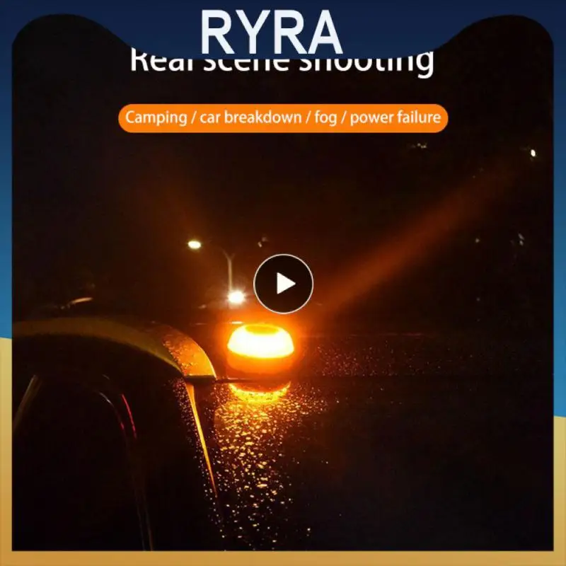 

Car Emergency Light Led Road Accident Lamp Strobe Light Flashing Warning Light Safety Accessory Flash Beacon Rechargeable V16