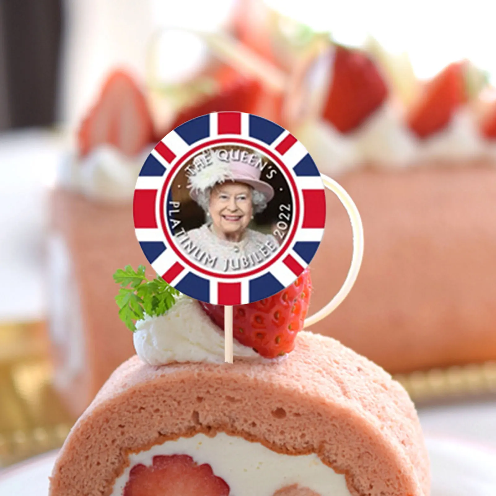 Украшения для торта Union Jack 10 шт. британский флаг силуэт королевы корона блестящие