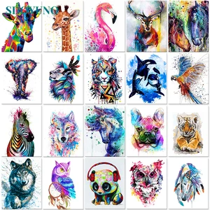 SDOYUNO 40x50cm Frameless Painting By Numbers Animals On Canvas Pictures By Numbers Home Decoration DIY Minimalism Style