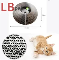 pet supplies funny cat scratch board corrugated round folding cat grinding claw toys pet cat interactive toys cat accessories
