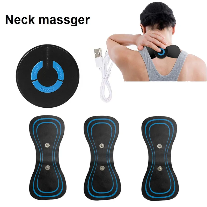 

3PCS Electric Neck Massager Pad Low Frequency Pulse Stimulator Sticker Shoulder Cervical Vertebra Muscle Relief Pain Massage