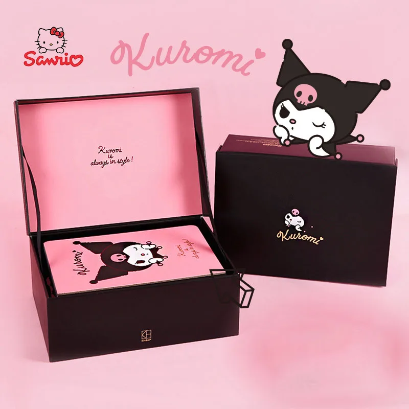 

Sanrio Kuromi Kawaii Japanese Girl's Heart B6 Handbook Gift Set Grid Book Girl Birthday Gift To Start School