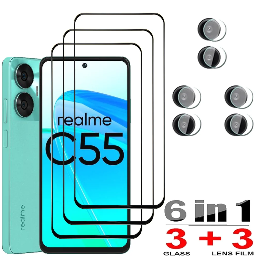 realme с 55/с 53 Защитное стекло на Realme C55 C53 Протекторы экрана Realme GT Neo 5 SE Закаленное стекло и пленка для камеры Realmi GT 3 2 Pro Glass Realme GT Neo 2T 3T 5SE передняя пленка для телефона