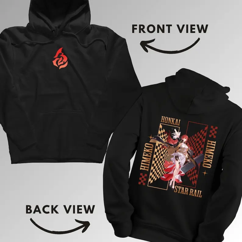 Толстовка унисекс с капюшоном Himeko Themed Honkai Star Rail Anime Design Hsr