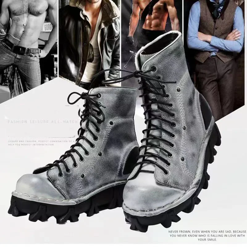 Новые мужские роскошные мотоциклетные ботинки из натуральной кожи армейские в