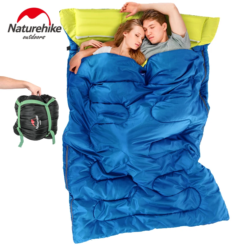 

Naturehike Outdoor 2 People Double Cotton Camping Sleeping Bag Widen Thicken Can Removable Detachable Outdoor Sleeping Bags