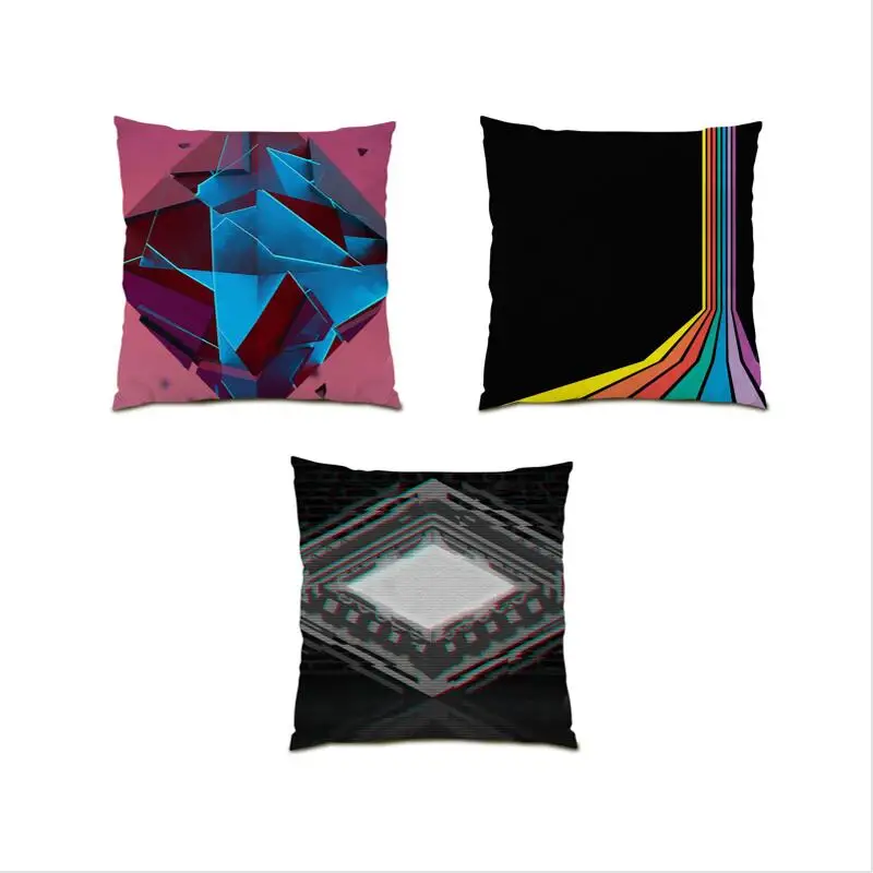 

Pillow Case Living Room Decoration Abstract Gift Cushion Cover 45x45 Street Art Throw Pillow Covers Geometric Line Luxury E0647