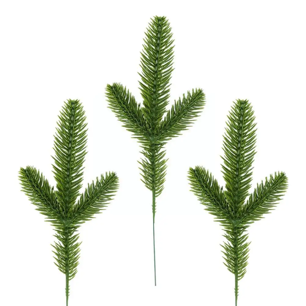 

Pine Branches Artificial Plants Christmas Wedding Home Needle Bouquet Decorations Plants Gift Fake Handcraft Tree Box DIY H4Q3