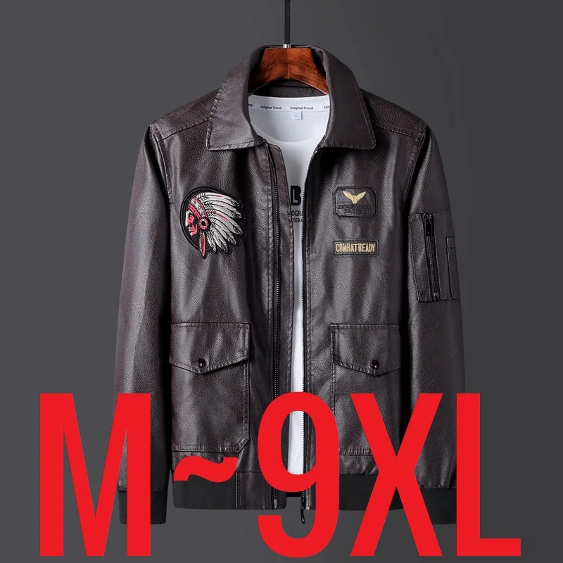 2024 мужская куртка из искусственной кожи с отложным воротником классическое