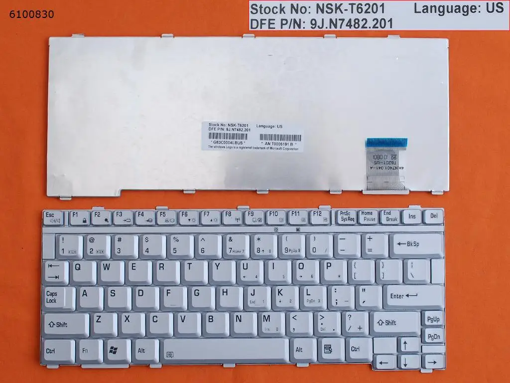 

US Laptop Keyboard for Toshiba Satellite U300 U305 SILVER