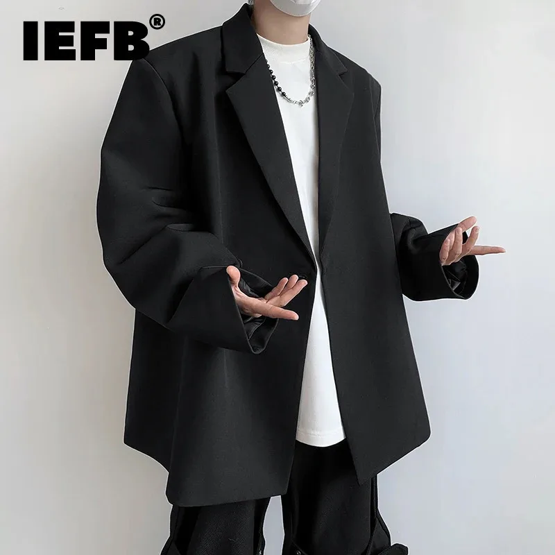 IEFB молодежный повседневный пиджак с одной пуговицей новый модный мужской осень