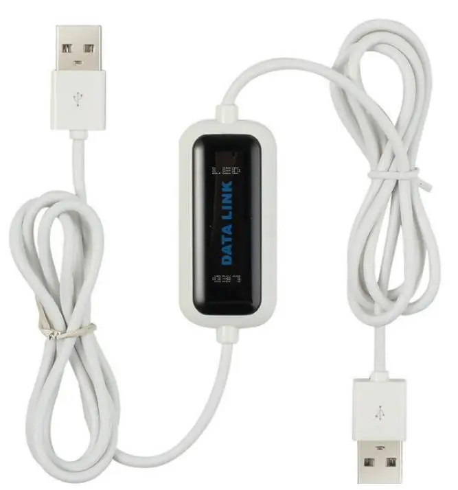 

USB-кабель для передачи данных, ПК для ПК, синхронное соединение с подключением к сети, светодиодный кабель для двух компьютеров