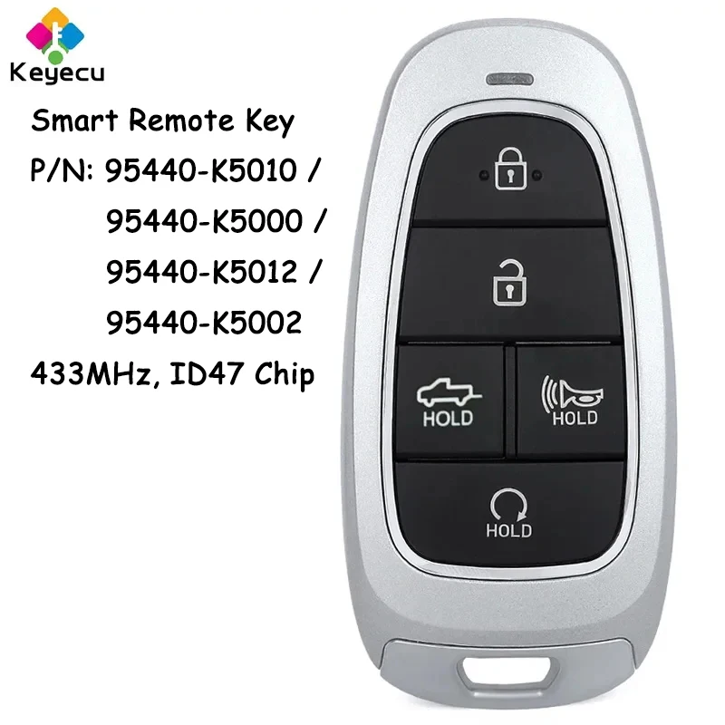 

KEYECU умный дистанционный ключ с 5 кнопками для Hyundai Santa Cruz 2021 2022-2024 Fob 95440-K5010 95440-K5000 95440-K5012 95440-K5002