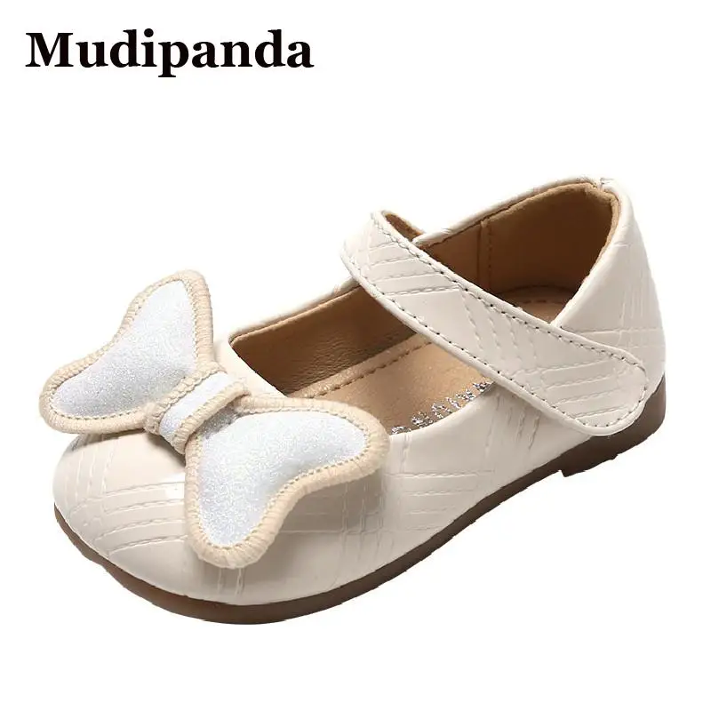 

Босоножки для девочек 1-3 лет, кожаные сандалии на плоской подошве, с бантом, для принцесс, для начинающих ходить детей