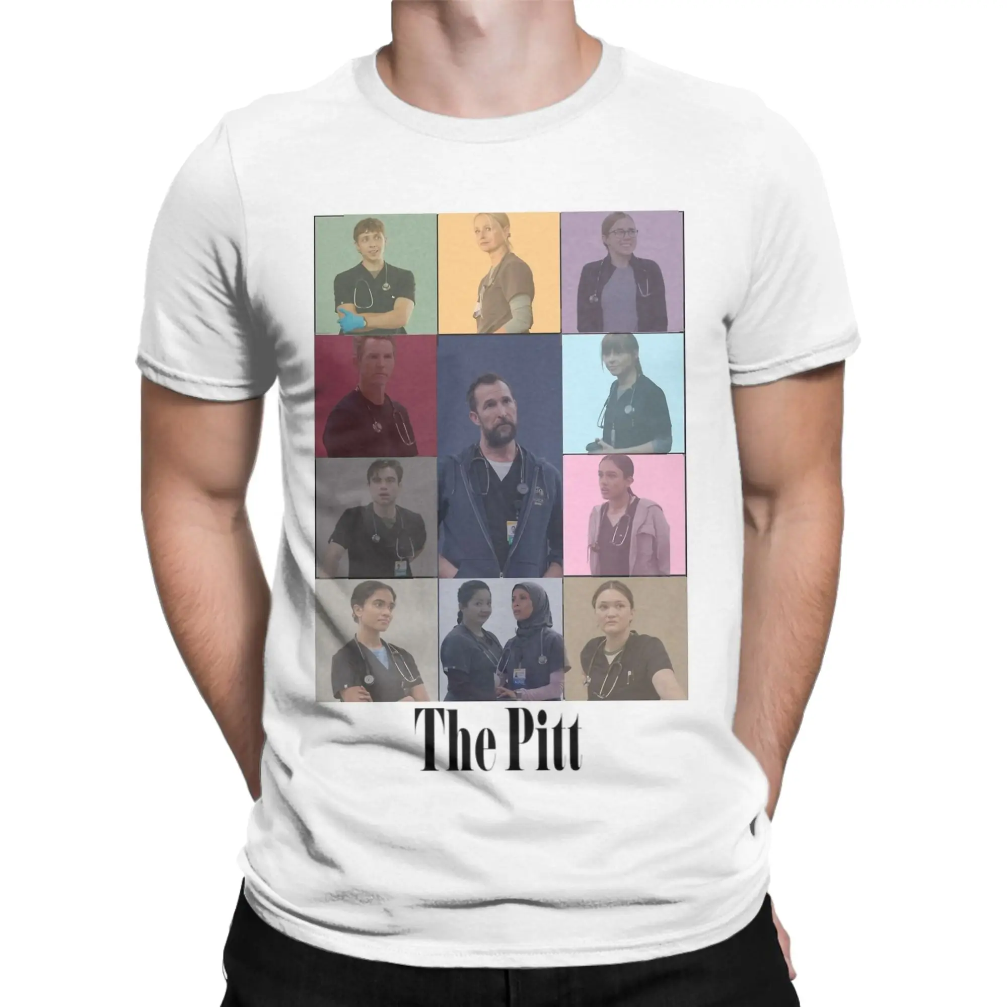 Фото Футболка All Seasons The Pitt для унисекса Dr. Jack Dr. Robby, футболки из 100% хлопка, топы с короткими рукавами №2
