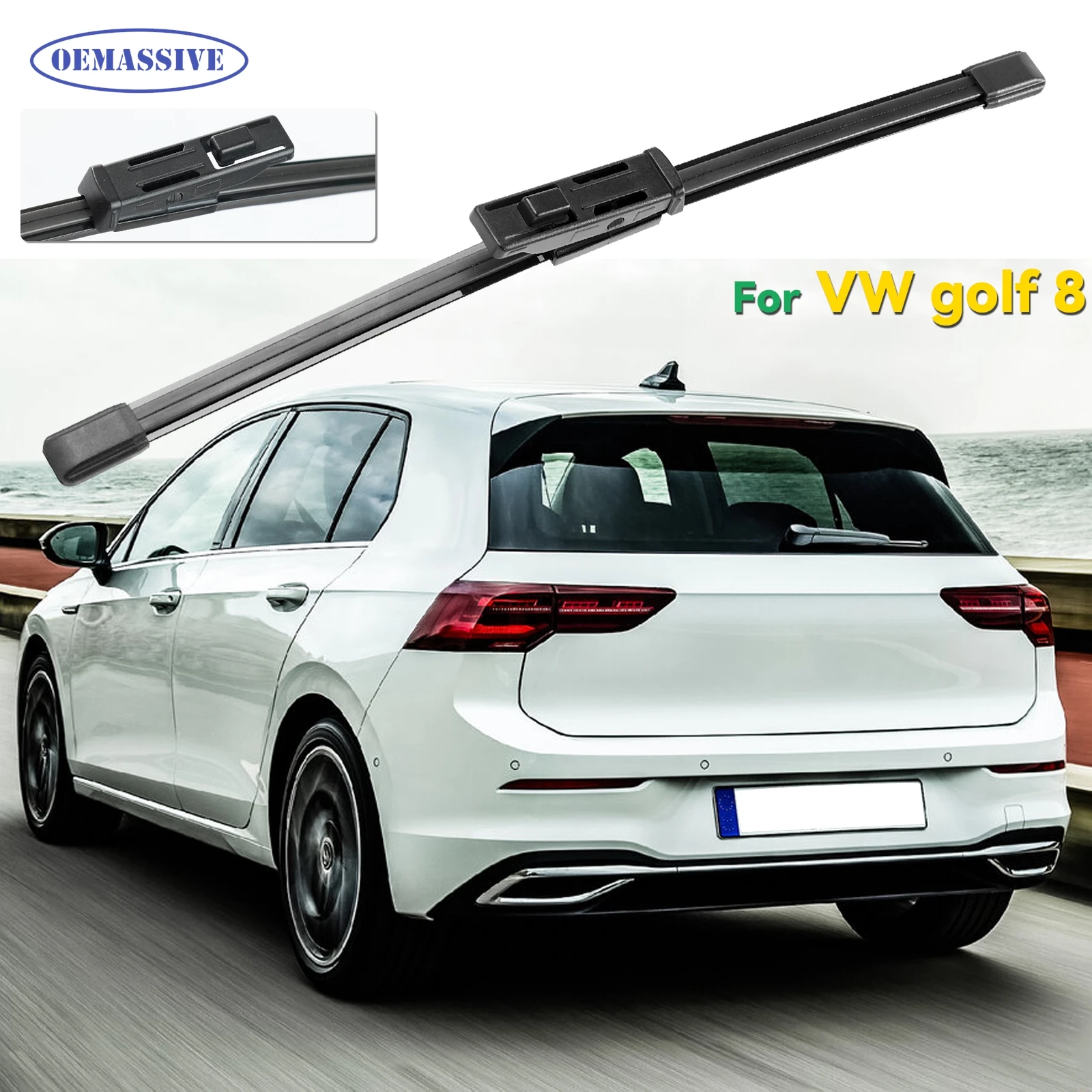 

Щетки заднего стеклоочистителя 10 дюймов/25 см для Volkswagen VW Golf 8 VIII 5G1 2019-2023 Хэтчбек Variant R Line GTI Щетки от дождя на лобовое стекло