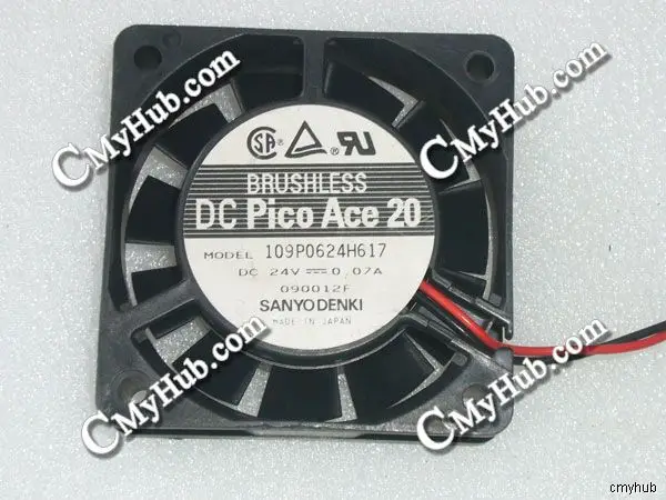 Для SANYO DENKI 109P0624H617 DC24V 0.07A 6020 6 см 60 мм 60x60x20 2-контактный 2-проводной охлаждающий