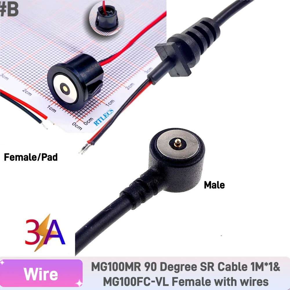 

RTLECS MG01xx-x Pogo-контактный магнитный разъем, водонепроницаемый, 3А, 12В