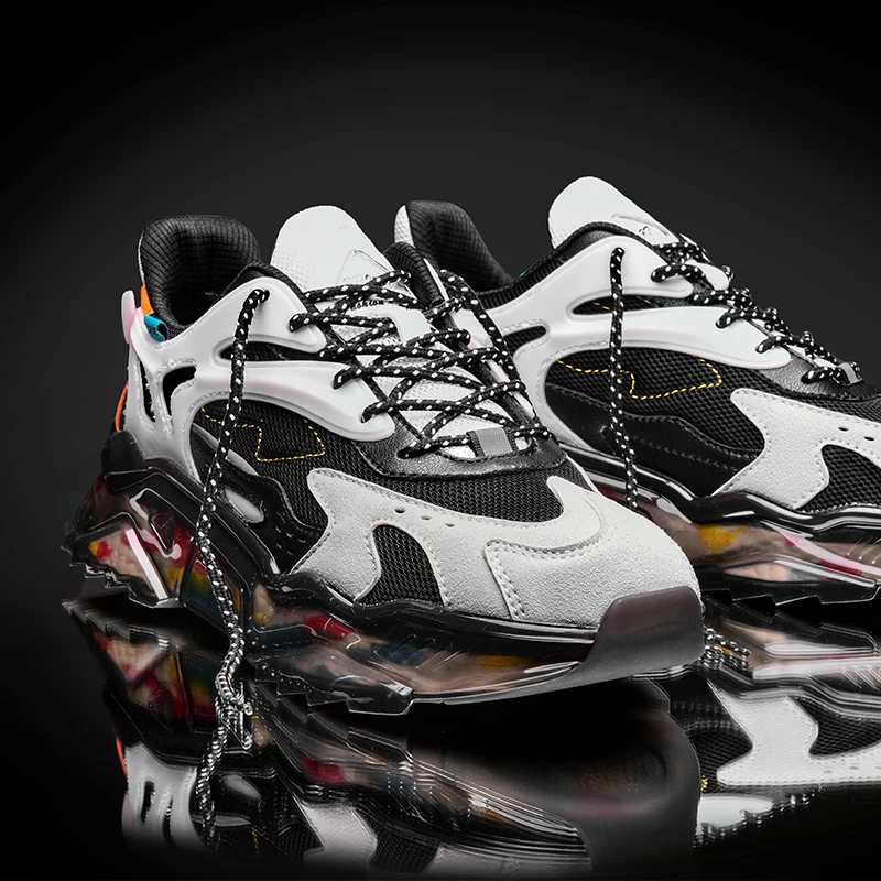 Chunky Sneakers Men Dad Shoes 2022 TPU Sole High Quality Sports Running Shoes for Men Walking Male Footwear Support Dropshipping