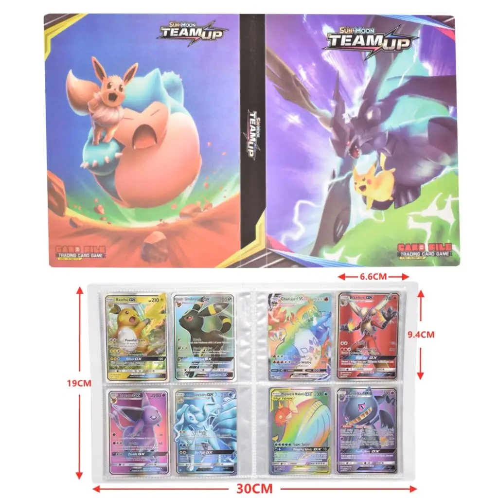 

2021 Latest 240pcs Anime Pokemon Pikachu Card Charizard EX GX Vmax Cartoon Game Battle Collection Album Children's Toys Vol.2
