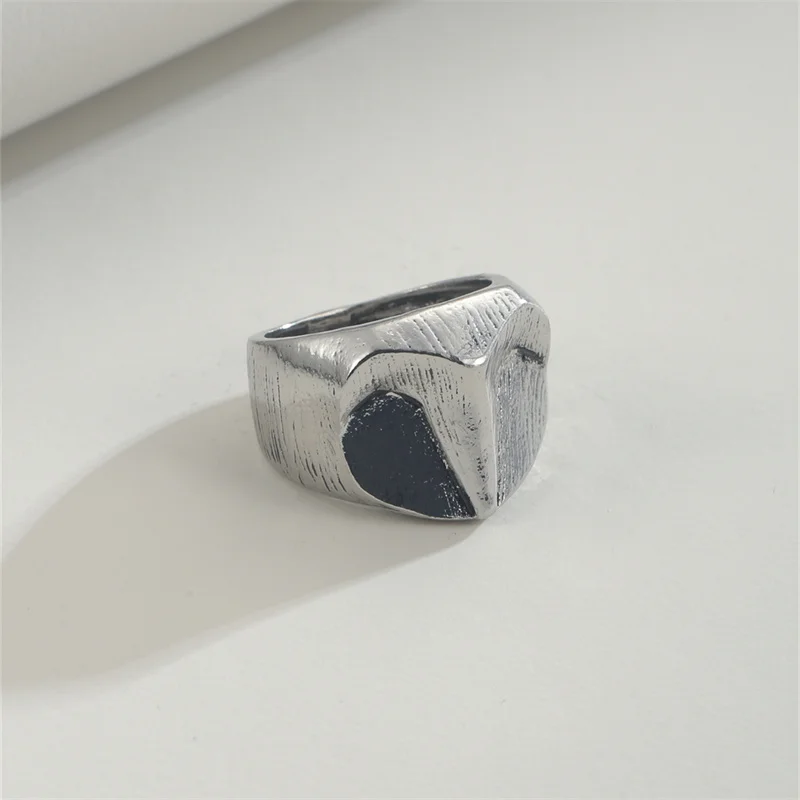 

Coconal Men Women Punk Retro 3D Face Ring Fashion Trend Hip-Hop Rock Style Popular Party Jewelry Personalized Creative Gift