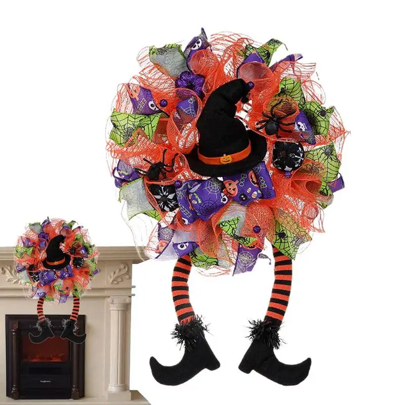 

Halloween Gnome Wreath Gnome Halloween Door Wreath Hangings Decoration Wall Hanging Pendant Flower Garland Halloween Decoration