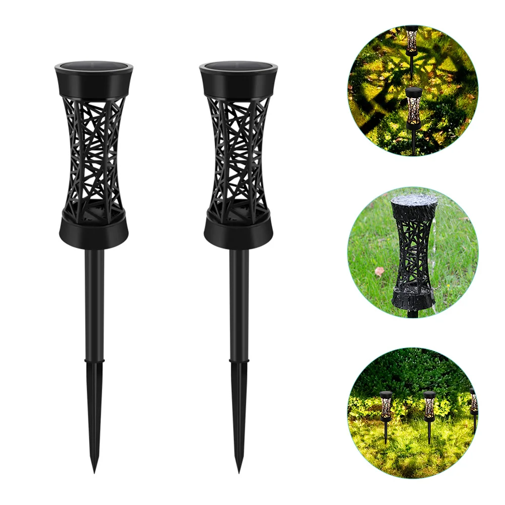 

2pcs Waterproof Outdoor Solar Lights Decorative Pathway Lights Garden Lights