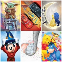 5d diamond painting disney cartoon mickey mouse goofy taking selfie with friends cross stitch kits embroidery mosaic home decor