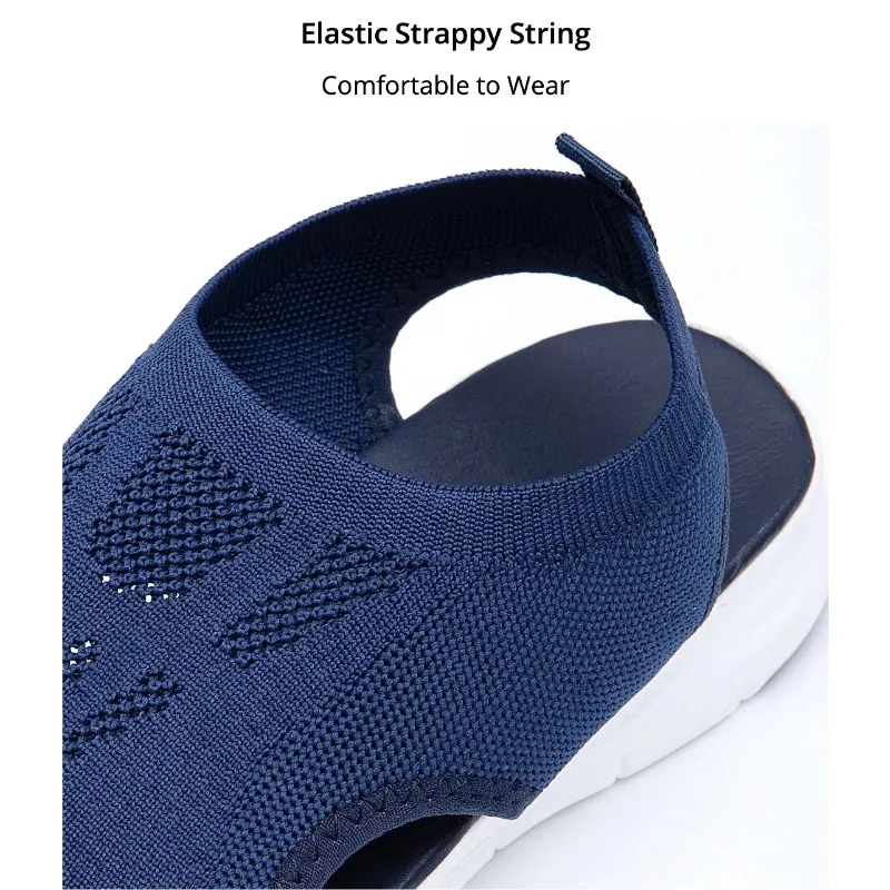 RALSWNAY/женские сандалии на плоском каблуке с сетчатым верхом в римском стиле