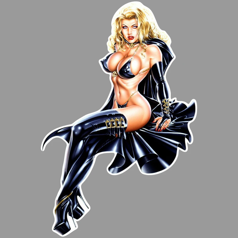 

Leather and Buckles Pin Up Girl Decal Fashion Sticker naked anime Suitable for SUVs, RV, 4x4, moto
