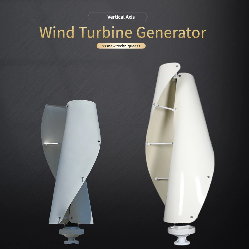 

Low Wind Start 12v 24v 48v Alternative Energy Generators 10000W Wind Vertical Turbine Generator With MPPT Hybrid Controller