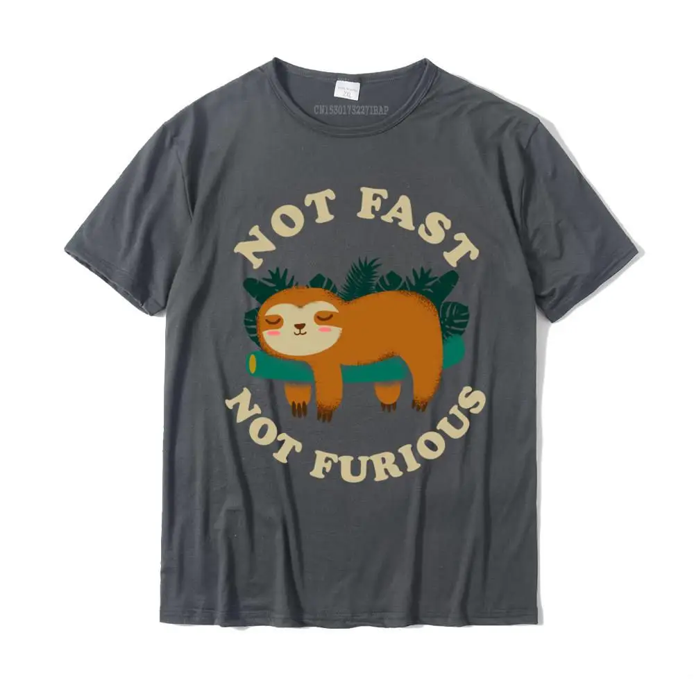 

Not Fast Not Furious Sloth Lazy Animal Sleeping Sloth Gift Sweatshirt Design Cotton Mens Tops Shirt Cool Latest T Shirts