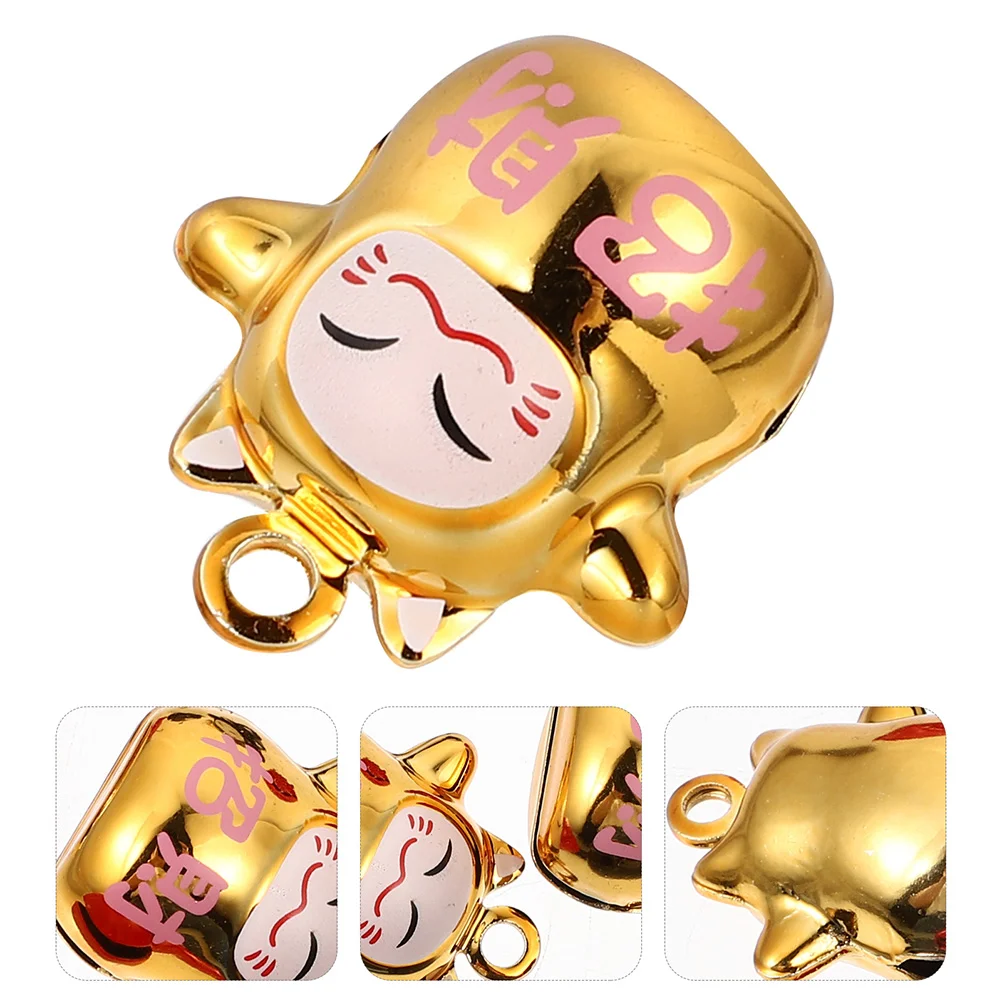 

6 Pcs Caidharma Bell Pet Suppliesarts & Crafts Fortune Cat Hanging Pendant Pendants Decors Key Chain Copper Mother Bag Ornament