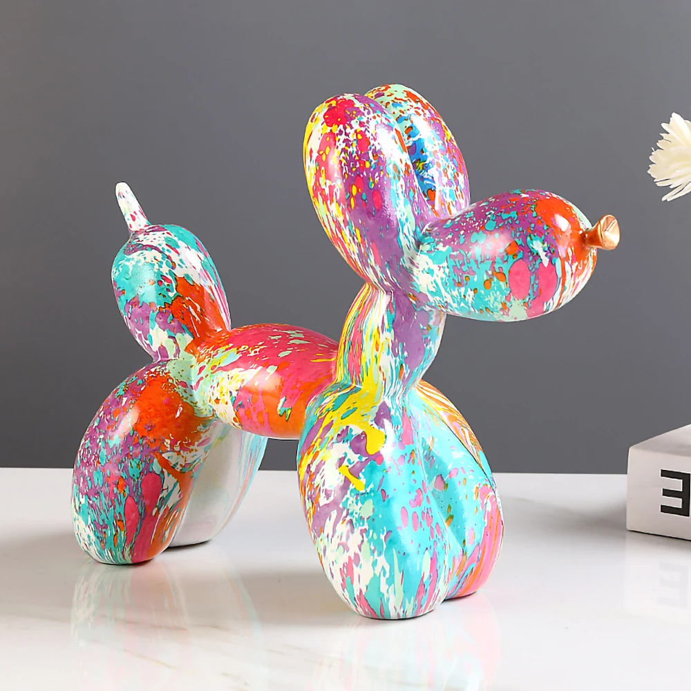 

Modern Balloon Dog Figure Resin Statue Room Decor Aesthetic Nordic Animal Figurines Home Interior Desk Decoration Accessories