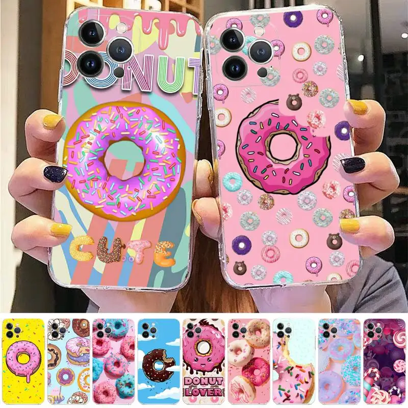 

Sweet Dessert Food Donut Phone Case For iPhone 8 7 6 6S Plus X SE 2020 XR XS 14 11 12 13 Mini Pro Max Mobile Case