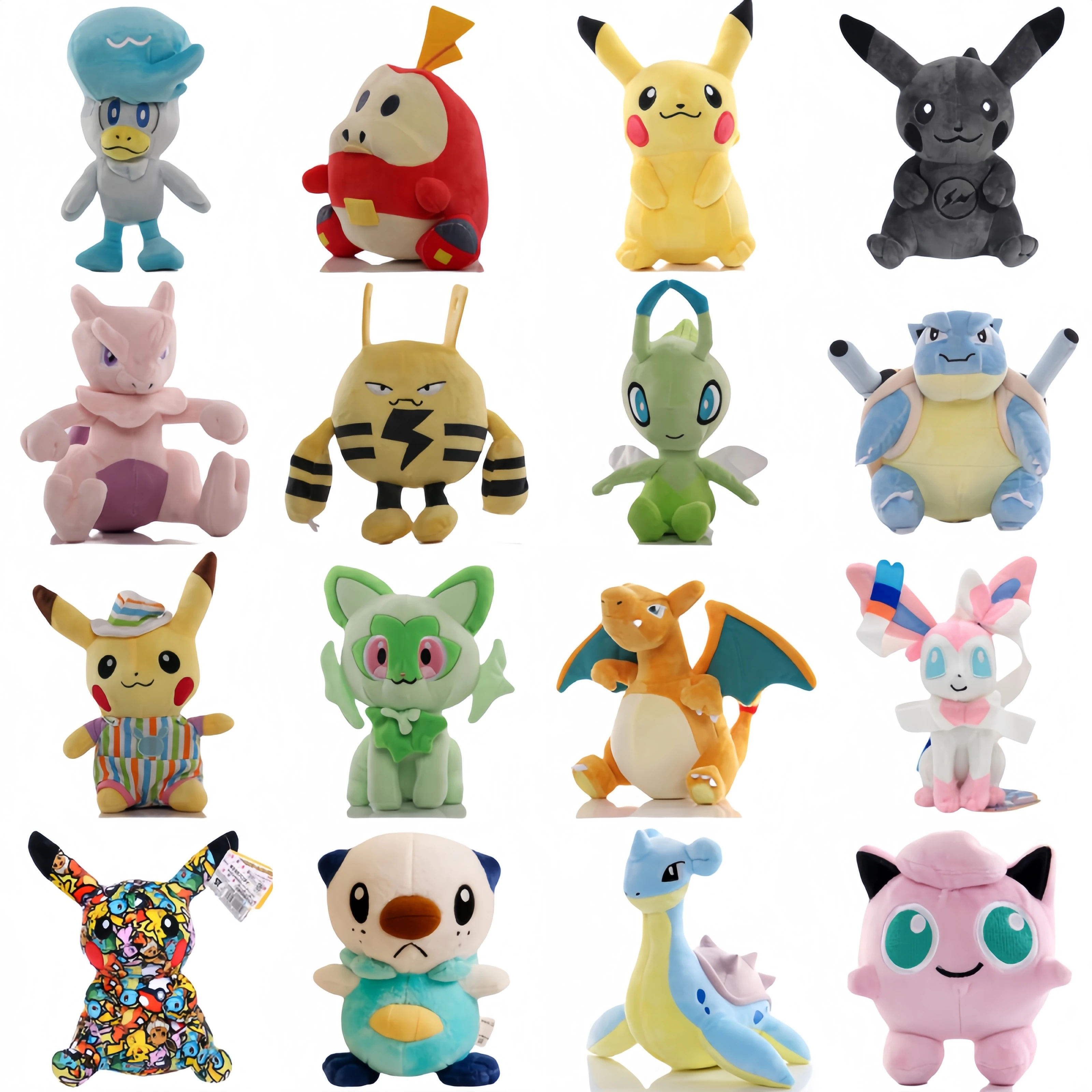 Новые типы Pokemon Elekid плюшевая игрушка Mewtwo Celebi Пикачу Peluche Oshawott Sprigatito Fuecoco мягкая