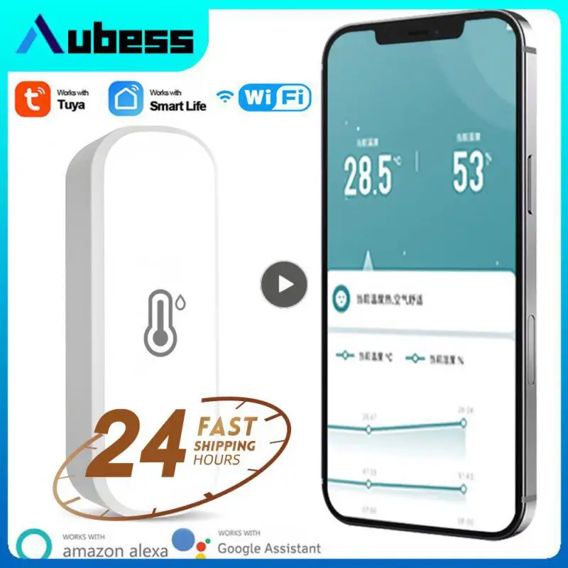 

Thermometer Mutifunctional App Remote Control Temperature And Humidity Sensor Real-time Monitor Work With Alexa Google Home Mini