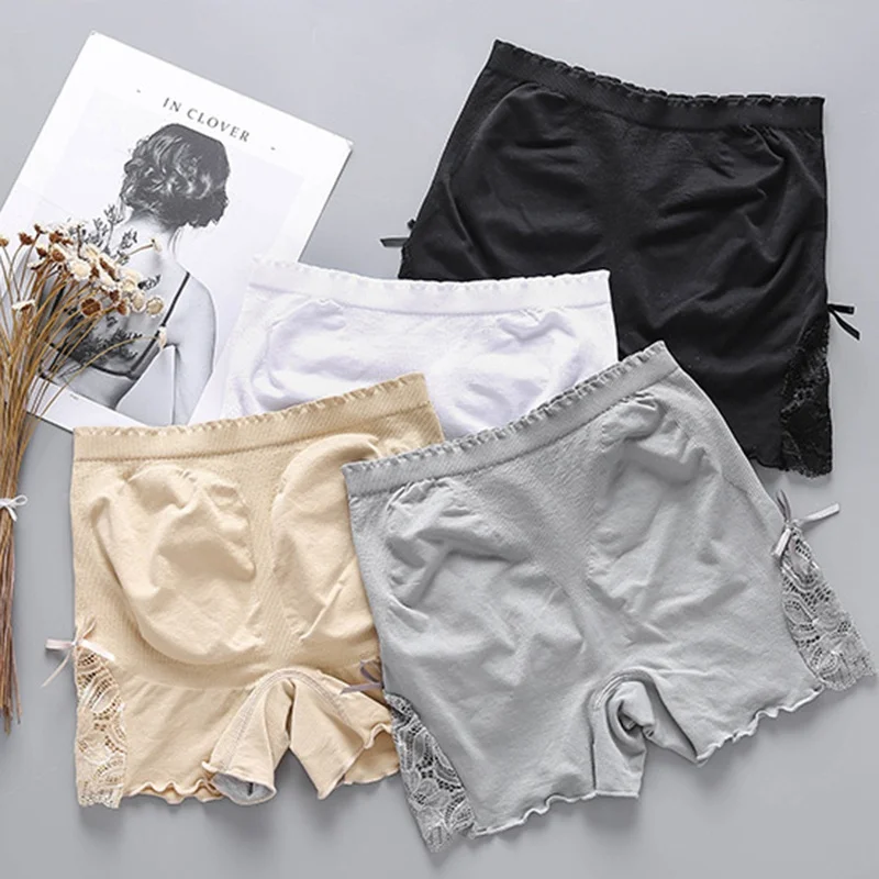 

Трусы-боксеры женские кружевные с бантом, дышащие