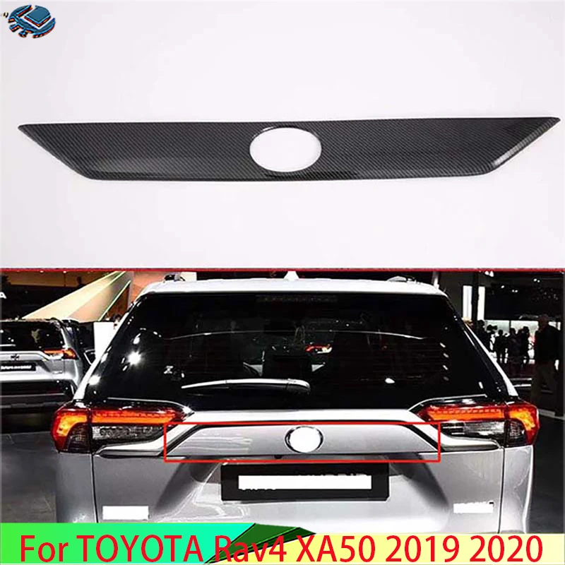 

For TOYOTA Rav4 (XA50) 2019 2020 ABS Chrome Tail Gate Door Logo details Molding Bezel Styling Sticker Garnish