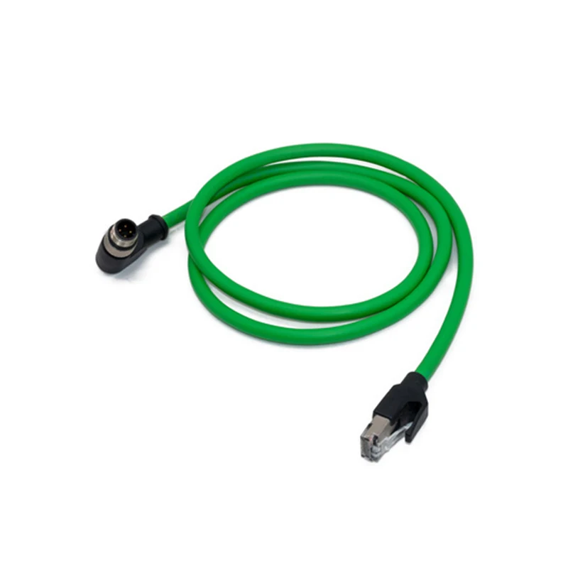 

Customized Compatible Keyence L Type SR1000/750 Wire M12 D Type 4 Core Straight Elbow To RJ45 High Flex Network Cable