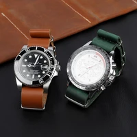 zulu genuine leather strap black brown wacthband 18mm20mm 22mm 24mm high quality leather strap