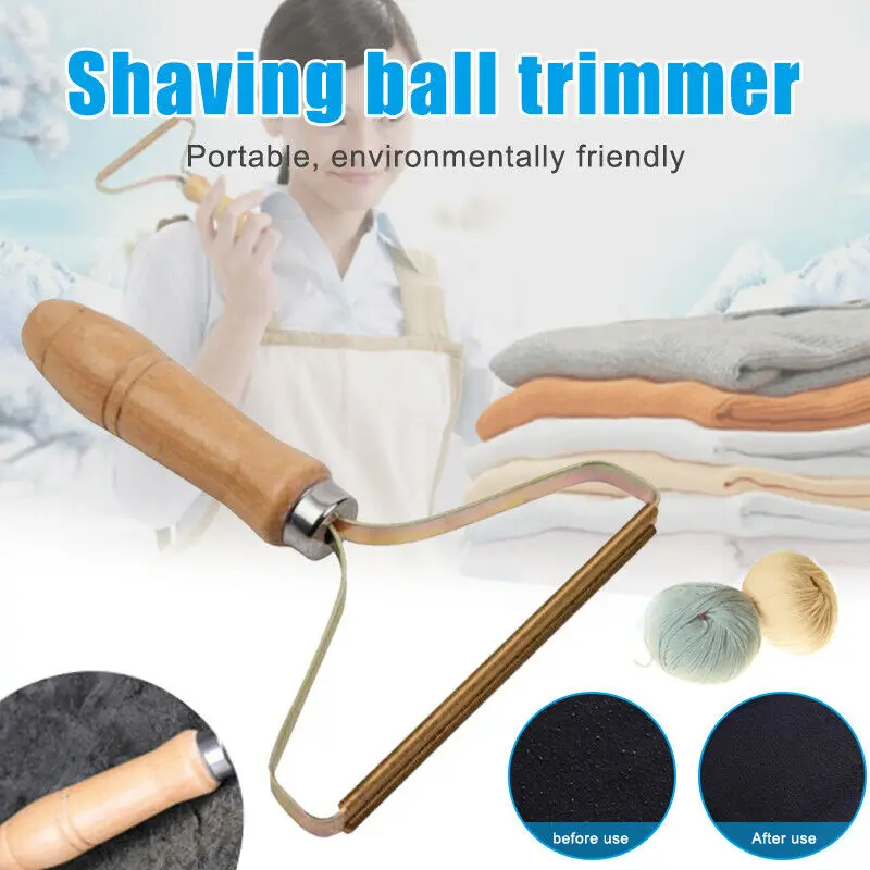 

Portable Pellet Remover Manual Lint Remover Pet Hair Remover Carpet Wool Coat Clothes Shaver Brush Tool Plush Double-Sided Razor